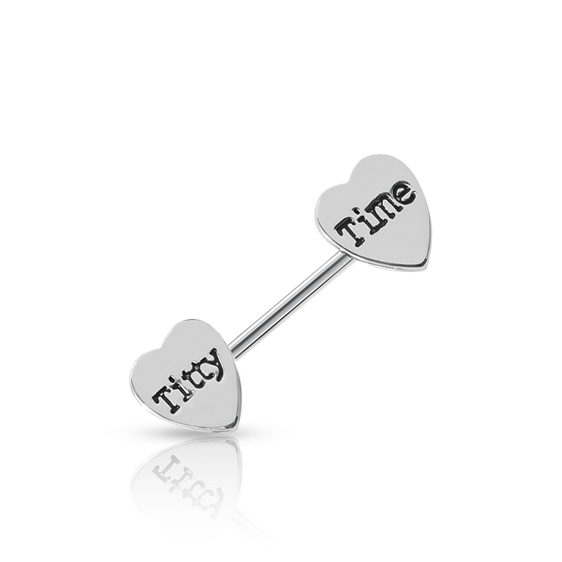 "Titty Time" Nipple Piercing