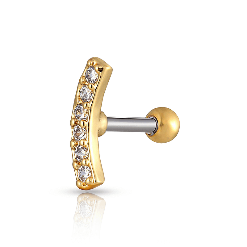 Oval Conch Piercing Gold