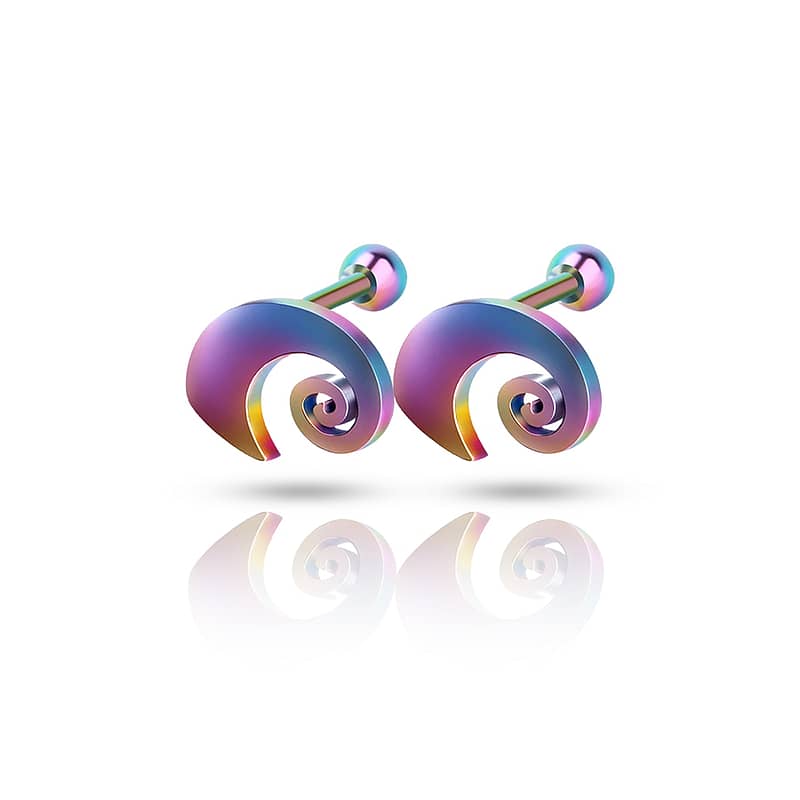 Spiral Conch Piercing Multicolour