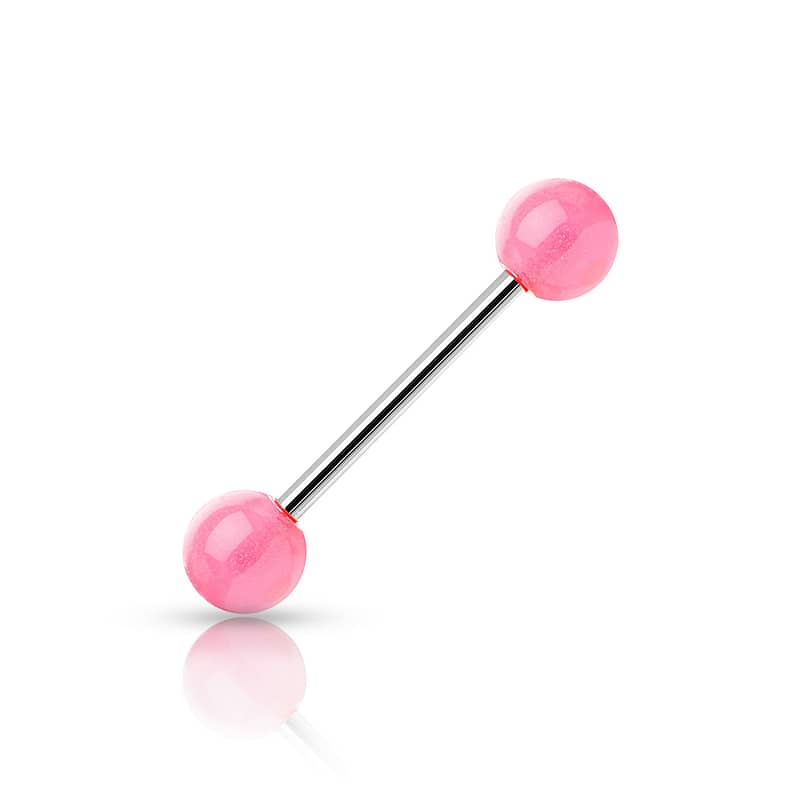Fluo Tongue Piercing Candy pink