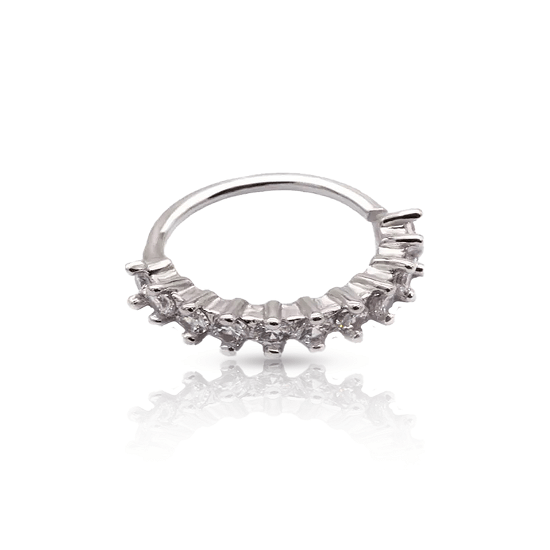 Jewel Ring Helix Piercing Silver