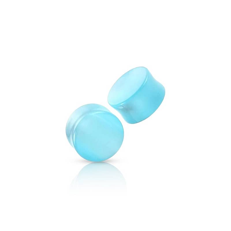 Coloured Ear Plug Sky Blue 16mm