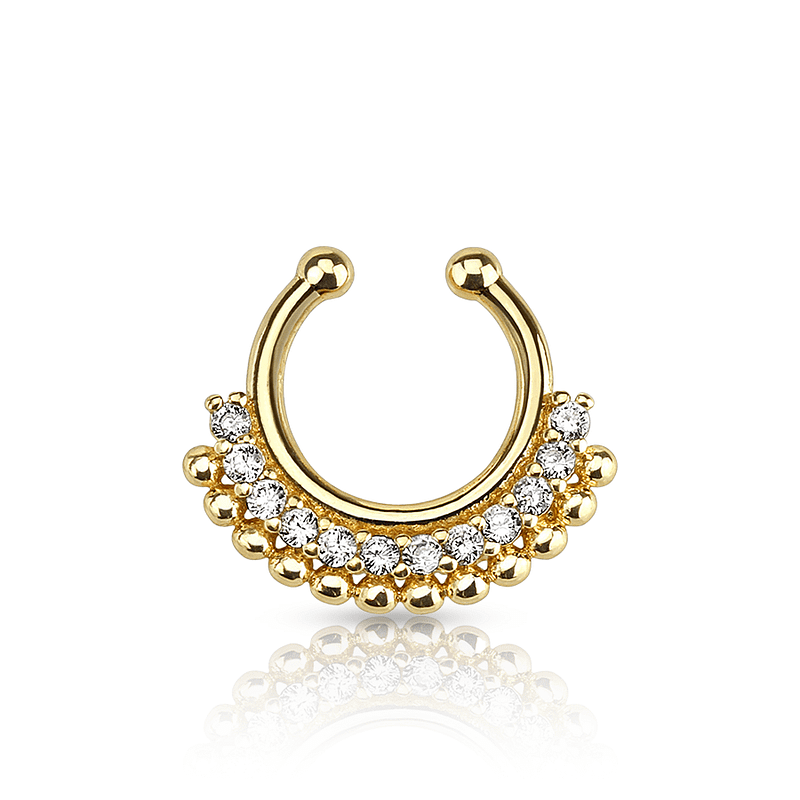 Swarovski® Diamonds Fake Nose Piercing Gold